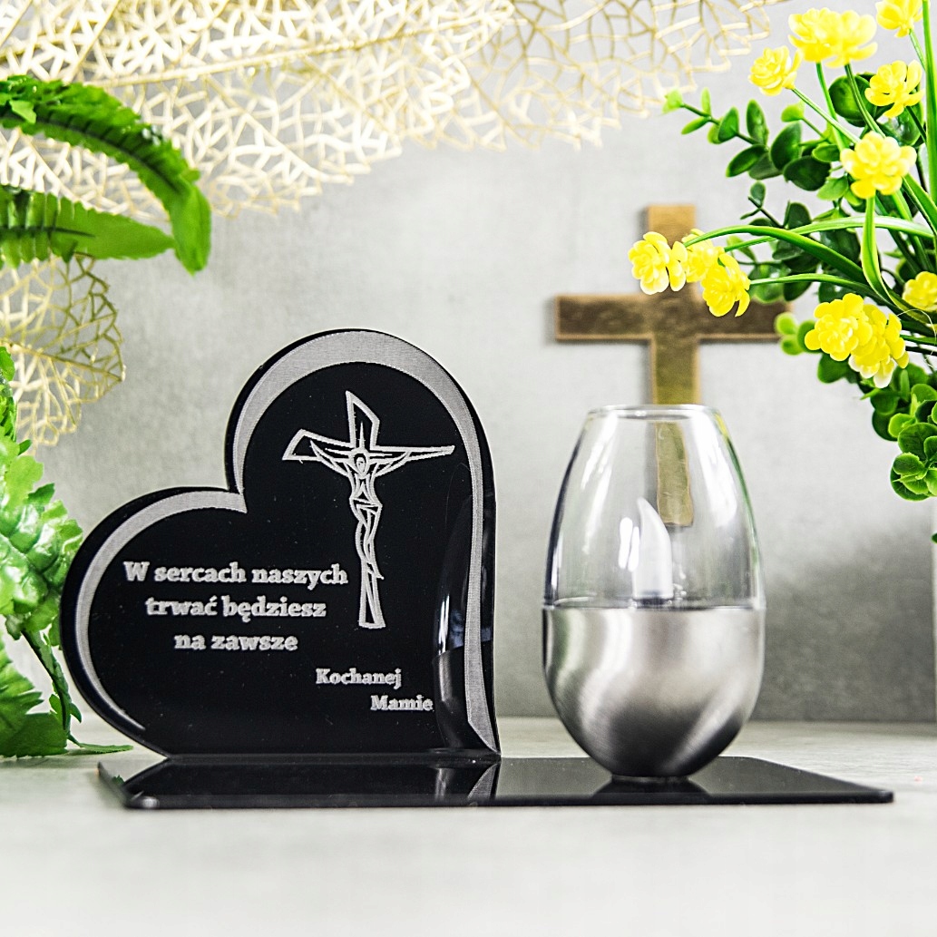 SOLARNY ZNICZ LED STATUETKA NA CMENTARZ GRÓB DUŻA Marka Decortrend