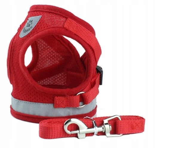 

Szelki bezuciskowe dla Kota r. S + Smycz odblask