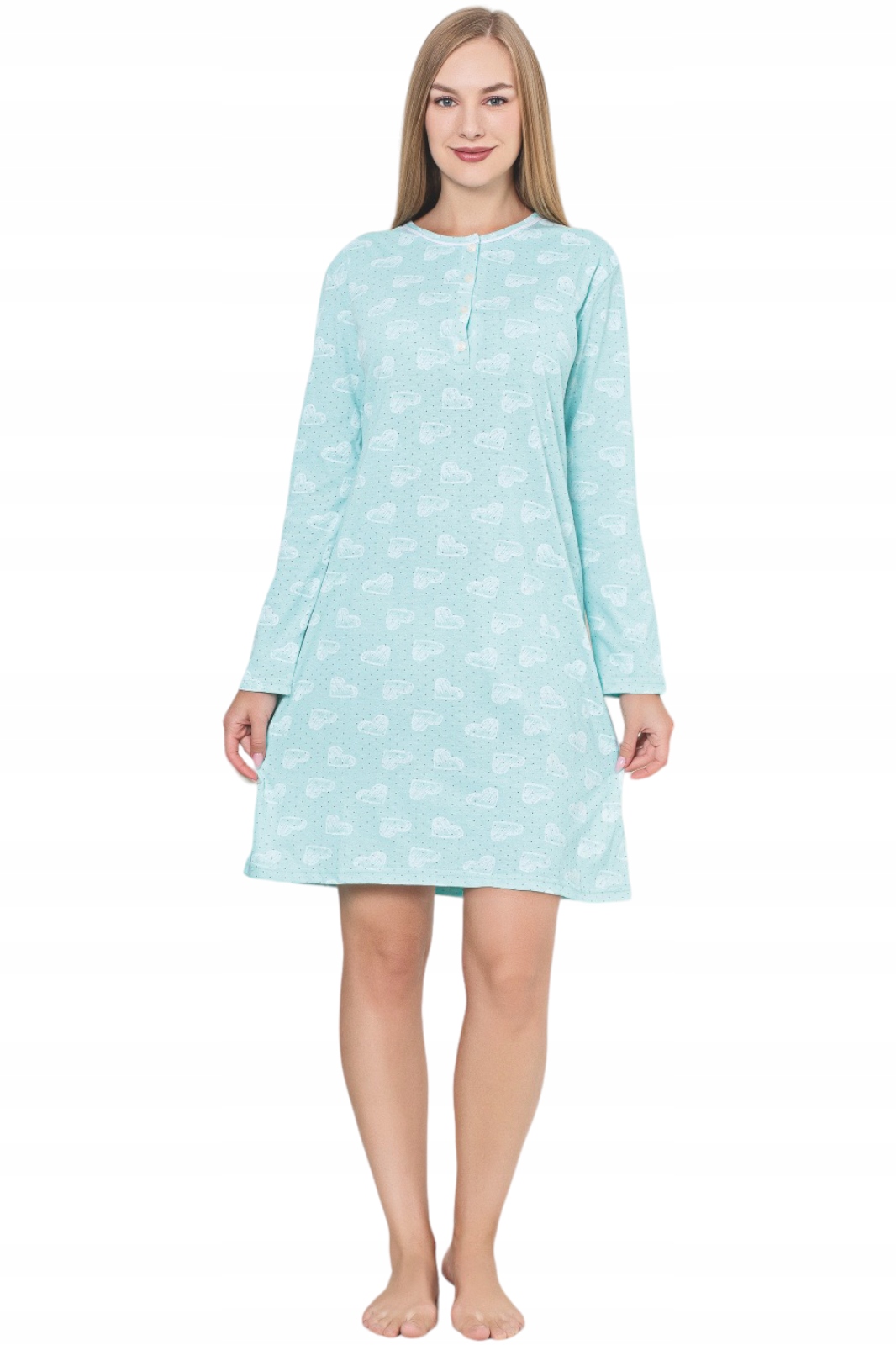 KOSZULA NOCNA DŁUGI RĘKAW/ TURECKIE 100%BAWEŁNA Marka La Penna