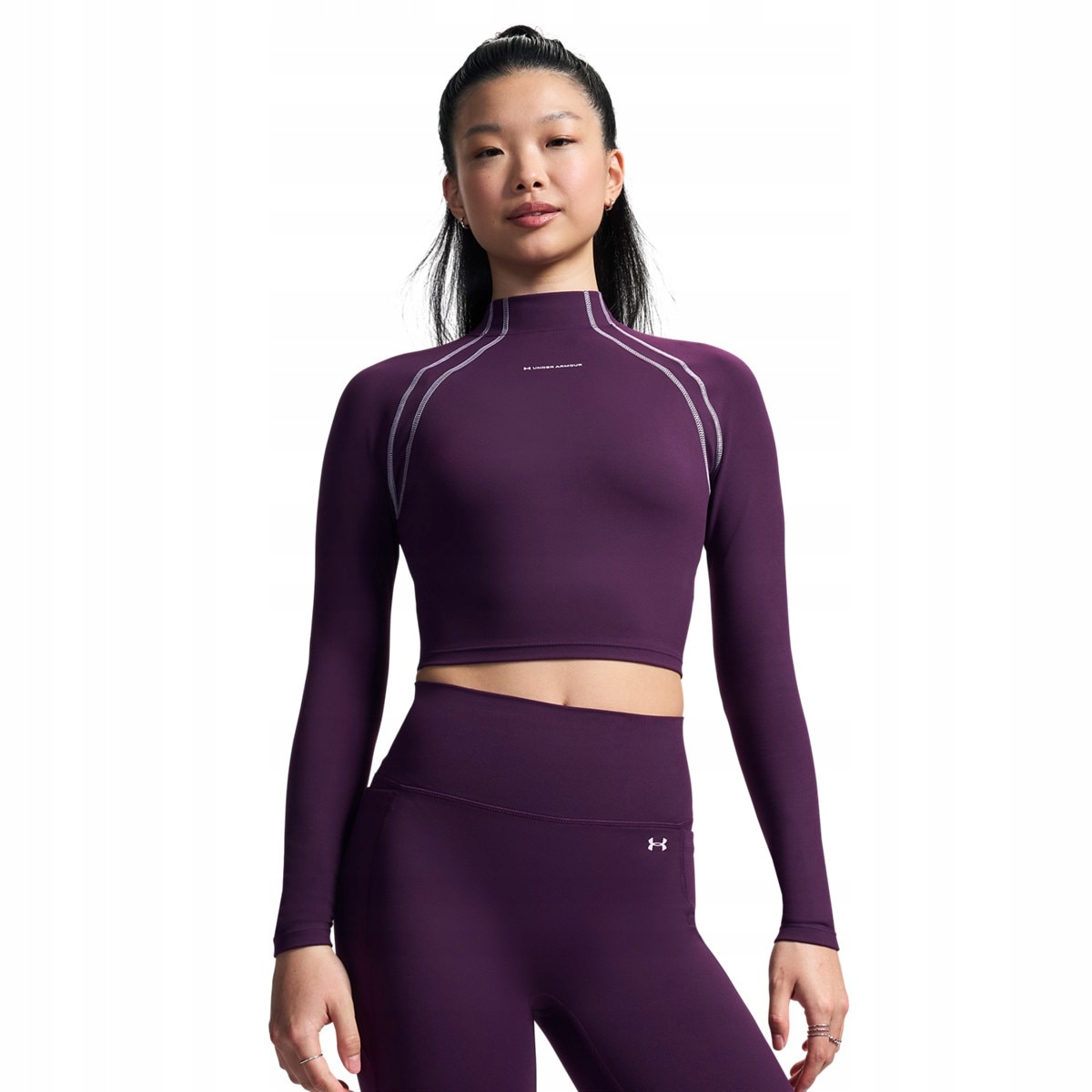 Damski longsleeve treningowy Under Armour Motion Ls Mock Fioletowy L