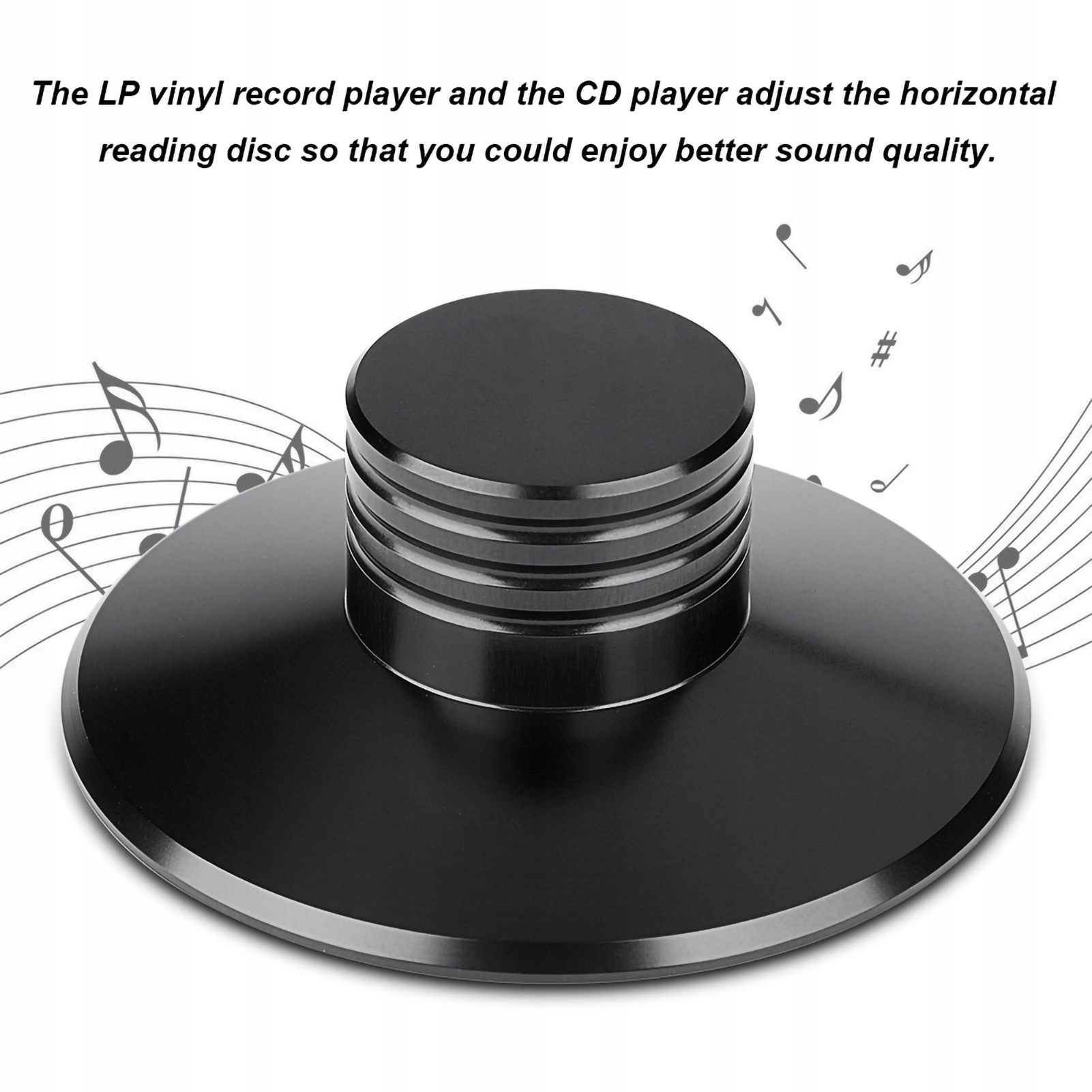 CZARNY DOCISK PŁYTY GRAMOFONOWEJ ALUMINIOWY Rodzaj stabilizator