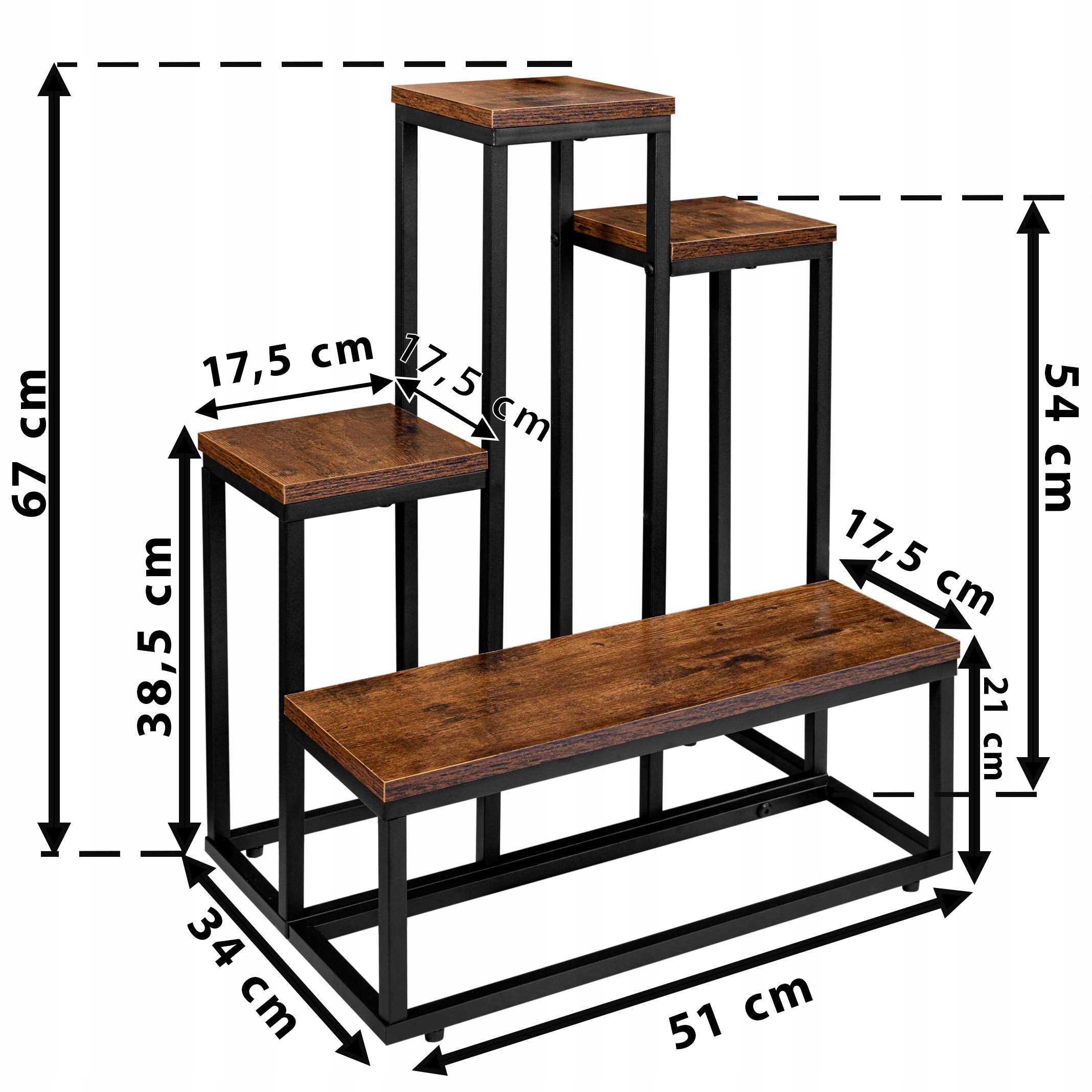 Držák Na Květináč Loft Antires Rustic Stojan Na Květiny Květináče Regál Kov
