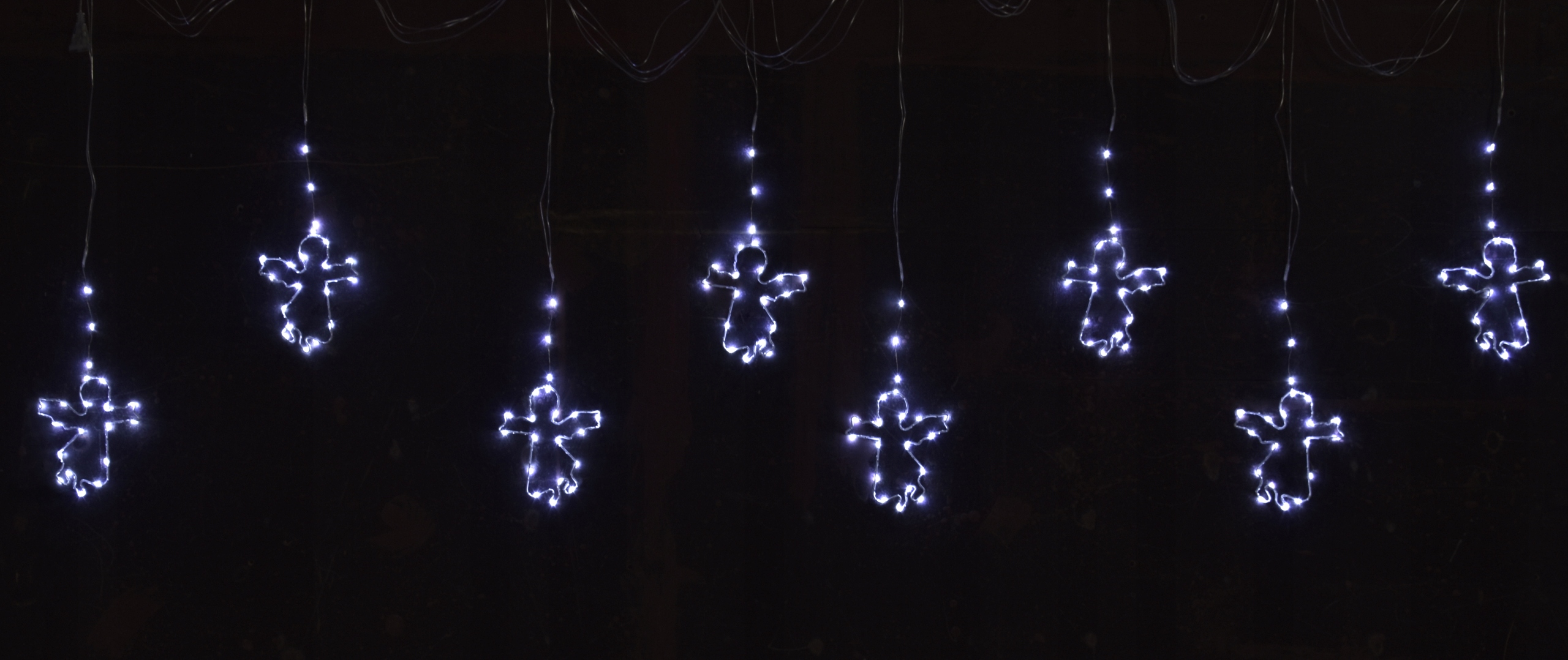 Girlanda Závěs 160 Andělé Bílý Drátek