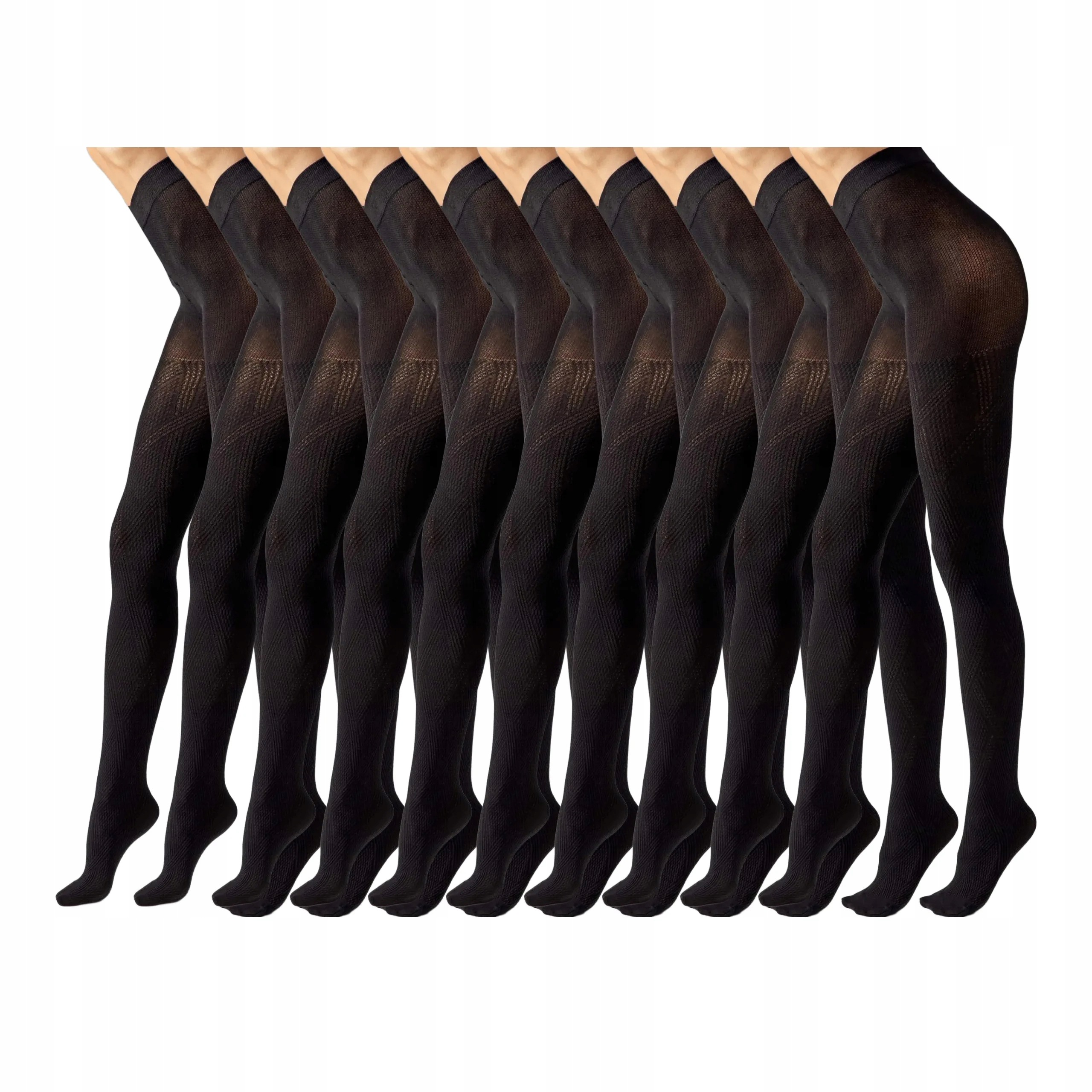 10 párů Punčocháče bavlněné 120 den 1930 Rambi Cottone Legs 10x Černá 2-S