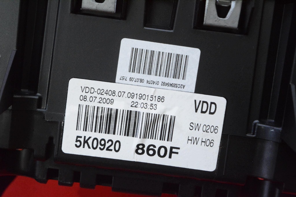 dials dials EU 5K0920860F VW GOLF 6 VI 1.4 16V 80 KM 08-15
