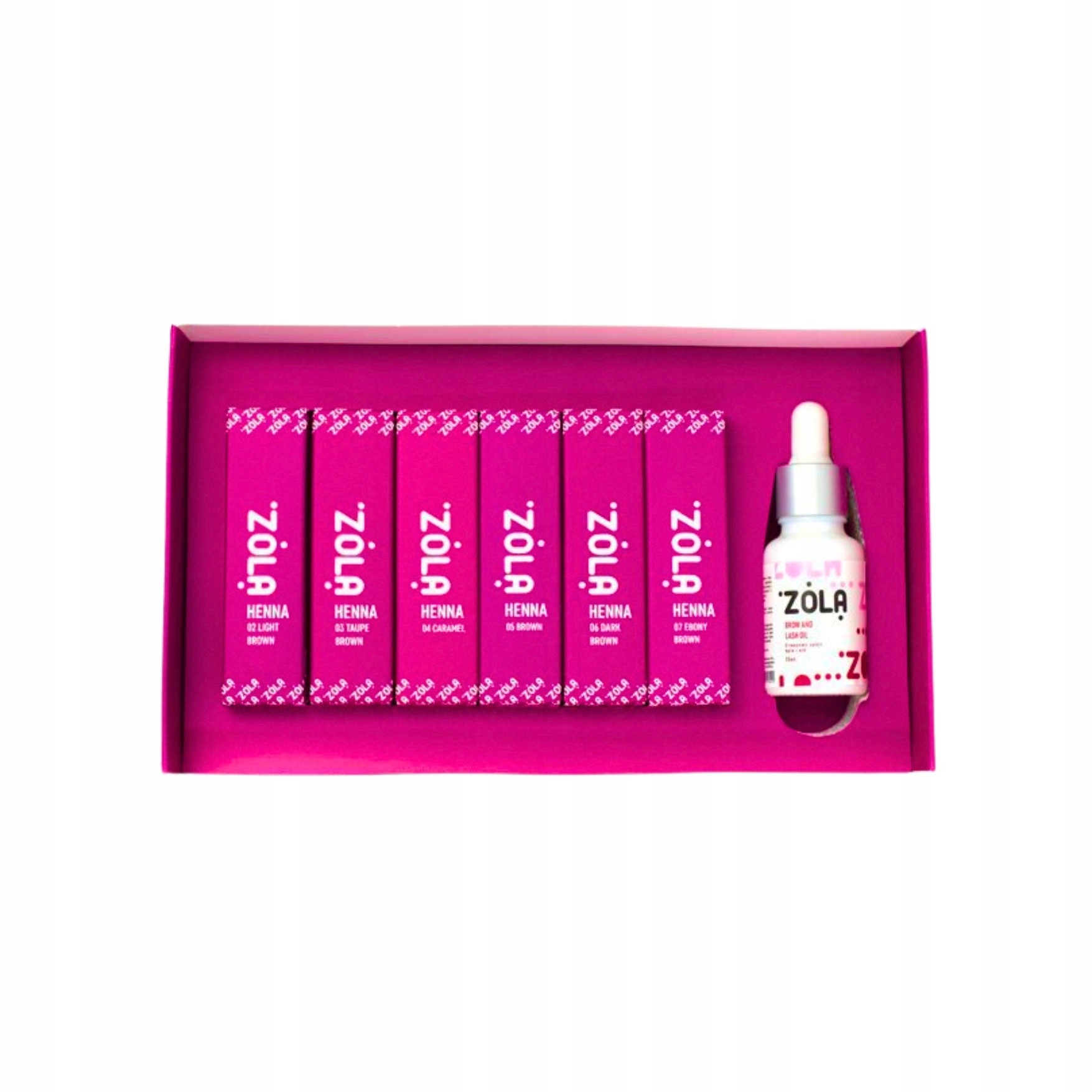 Brow Box 10g Zola Profesionální sada Henny Pudrové pro barvení obočí