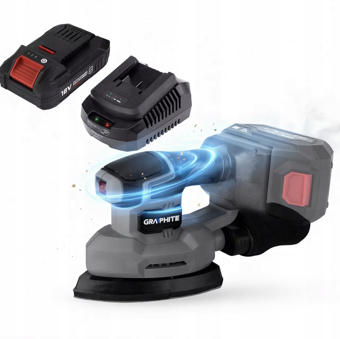 Graphite Oscilační Bruska Delta Akumulátor 4AH 58GE141 18V Sada