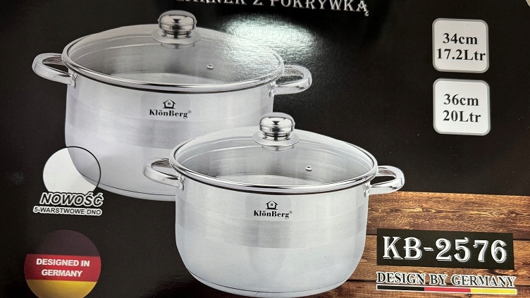 2KS Gastronomických Hrncov Klonberg KB-2576 17/2,20 L, Priemer 34/36