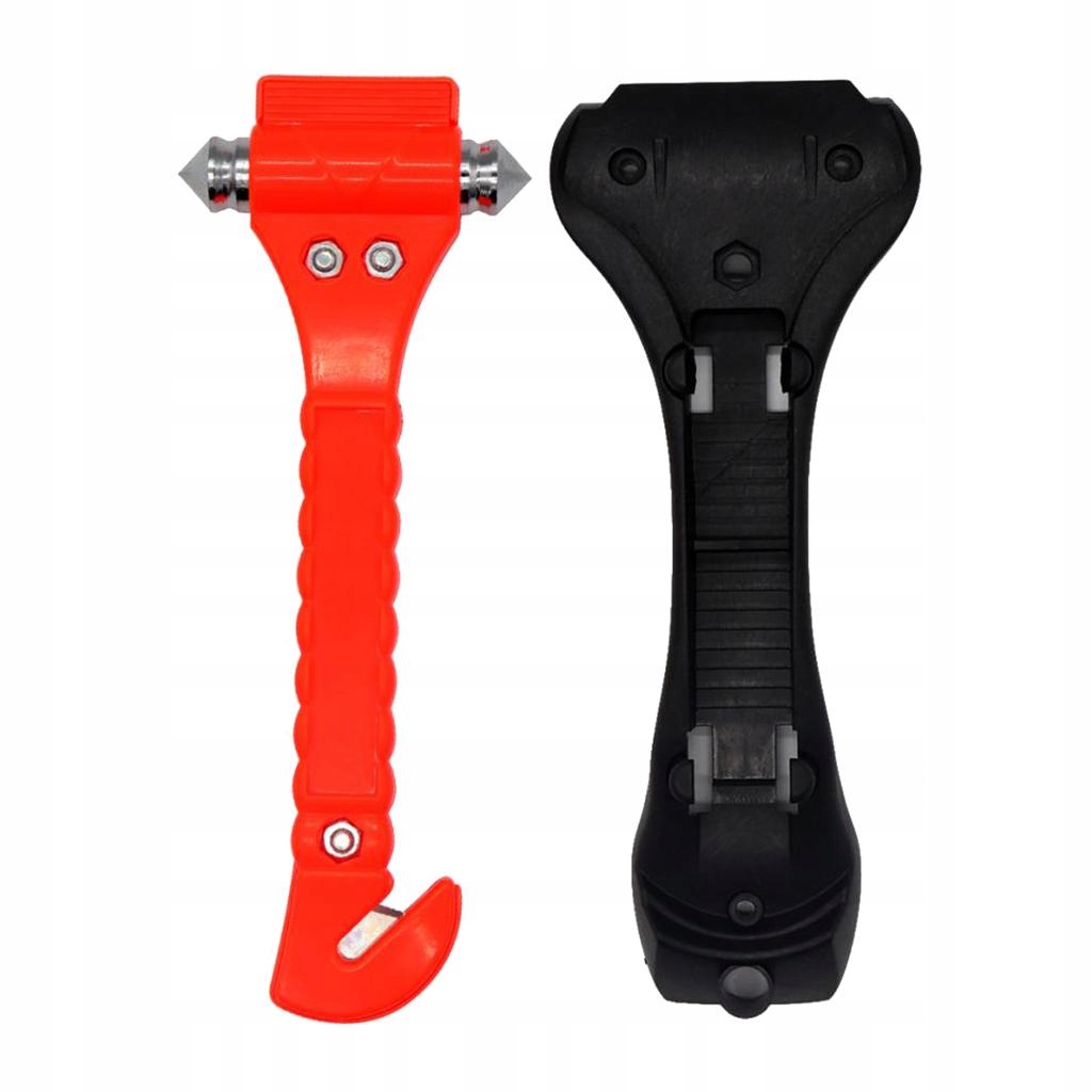 Młotek ratunkowy do samochodów Czerwony 2szt Stan opakowania zastępcze