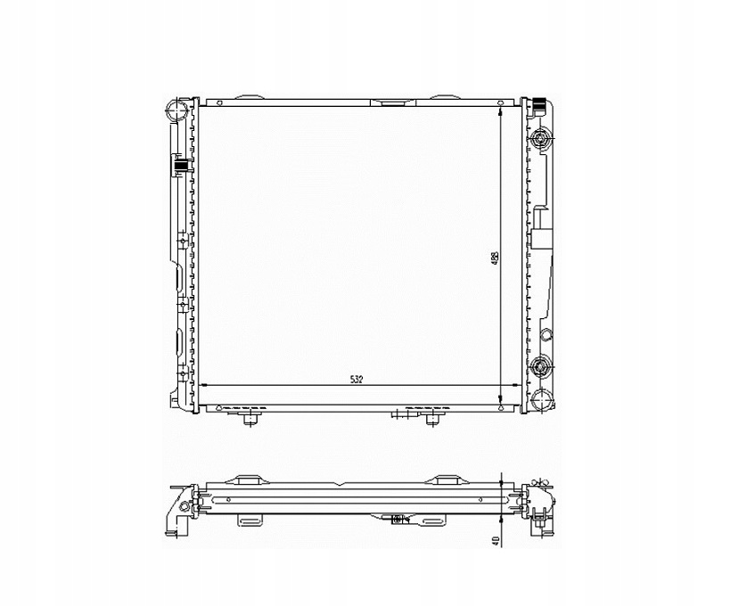 CHŁODNICA WODY MERCEDES BENZ W124 01.85- NOWA