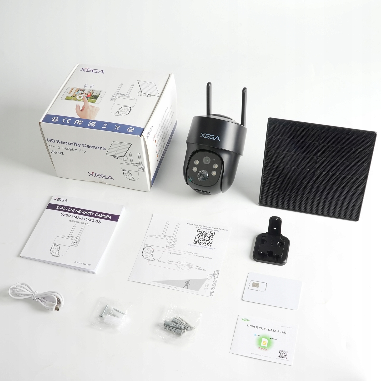 XEGA 4G LTE Solar 2K HD 3MP PTZ Wireless Outdoor Camera — miniatura 13
