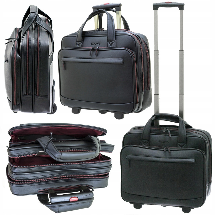 Davidt's Obchodní Aktovka Na Kolečkách, Ideální Pro Delegace, Černá
