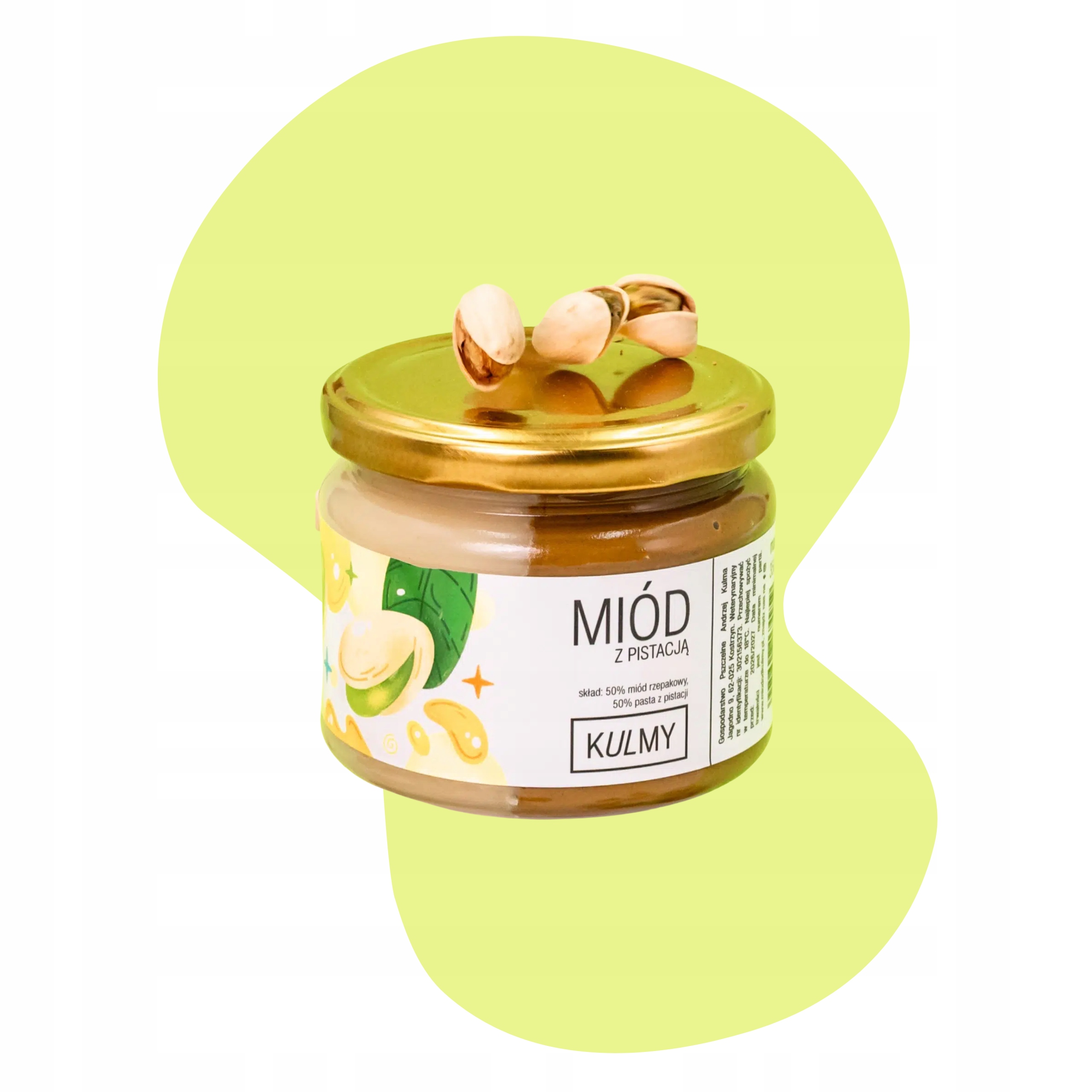 Miód od Kulmy Med s pistácií 350 g