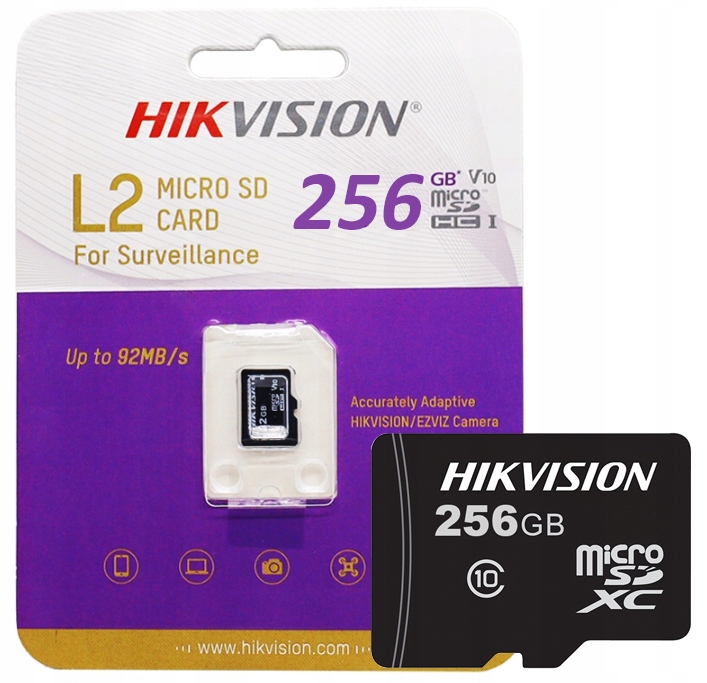 

Karta microSD 256Gb do kamer Ip Hikvision Ezviz
