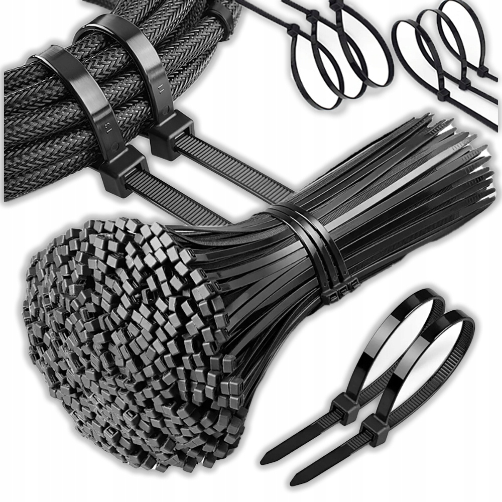 OPASKI KABLOWE ZACISKOWE CZARNE TRYTKI TRYTYTKI 3,6x200 ERKO 100 SZTUK EAN (GTIN) 5905912858068