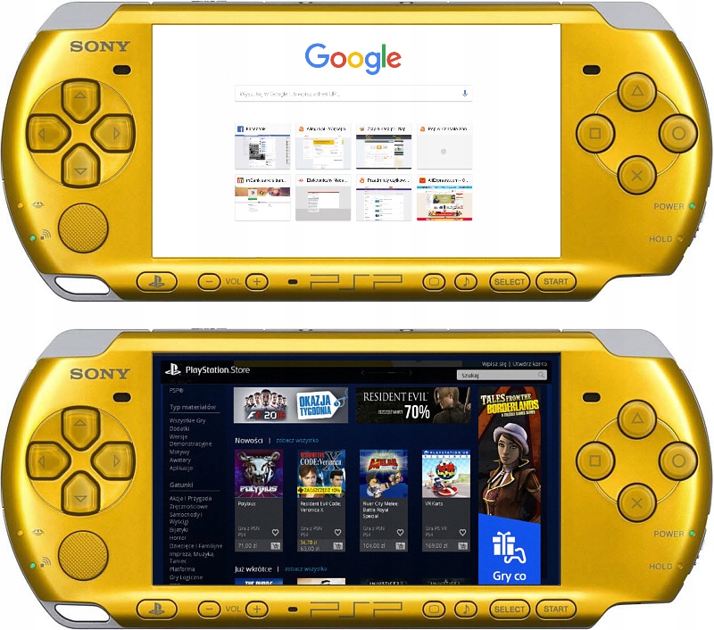 NOWA PSP 3004 BRIGHT YELLOW + GRATISY + GWAR + GRY Model PSP 3004 + Assassin's Creed: Bloodlines