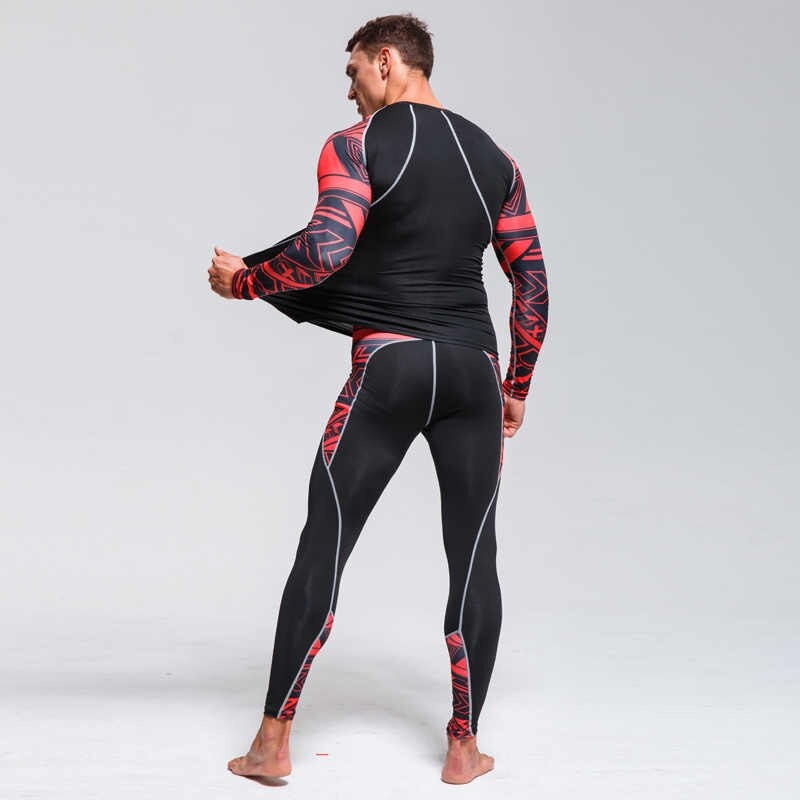 ODZIEŻ TERMOAKTYWNA RASHGUARD LEGINSY KOMPLET M Płeć mężczyzna