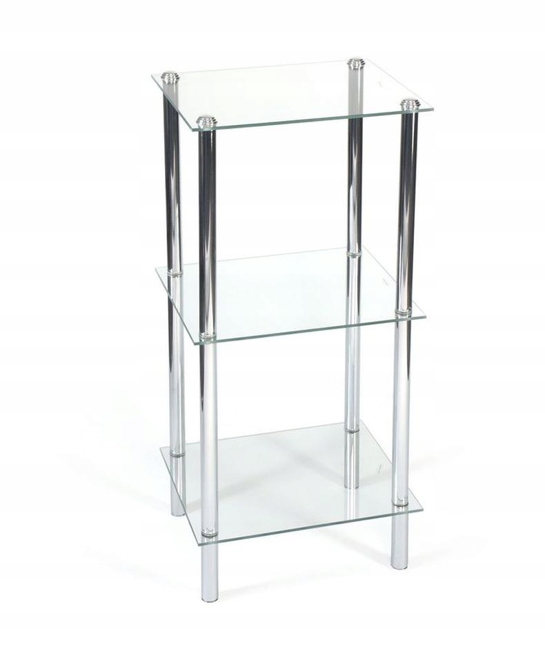 

Regał Łazienkowy Stojący Chrom/szkło Awd Interior