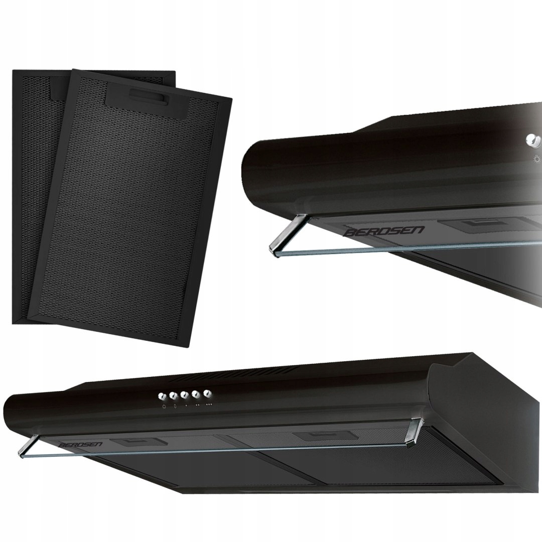 Podskrinkový kuchynský digestor pohlcovač 50 cm Berdsen BE-10-A čierny