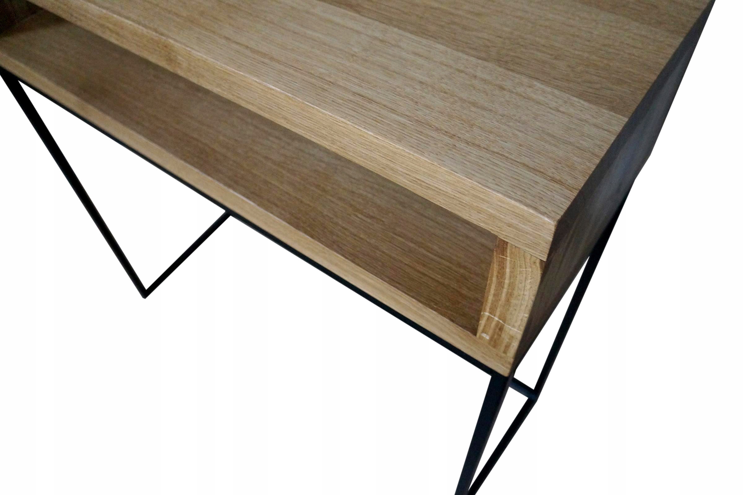 KONSOLA LOFT Z PÓŁKĄ 80 CM LITY DĄB Liczba szuflad brak