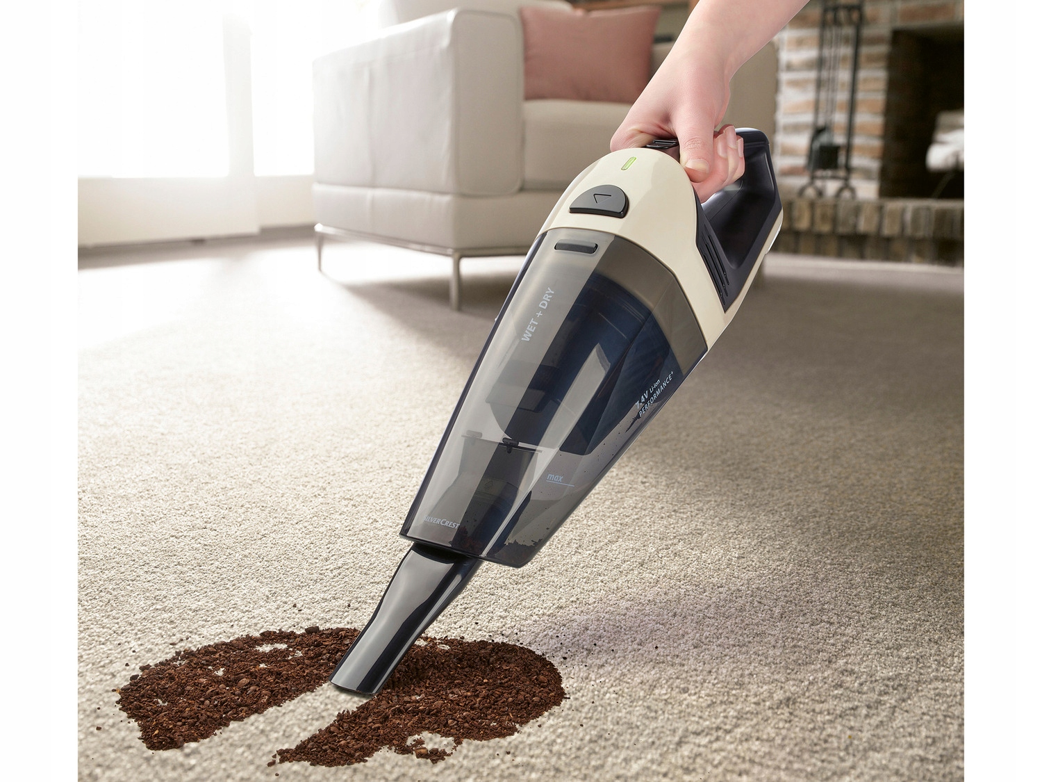 Odkurzacz Akumulatorowy Ręczny Silvercrest Do Czyszczenia Na Mokro Sucho Kod producenta SAS 7.4 LI B3