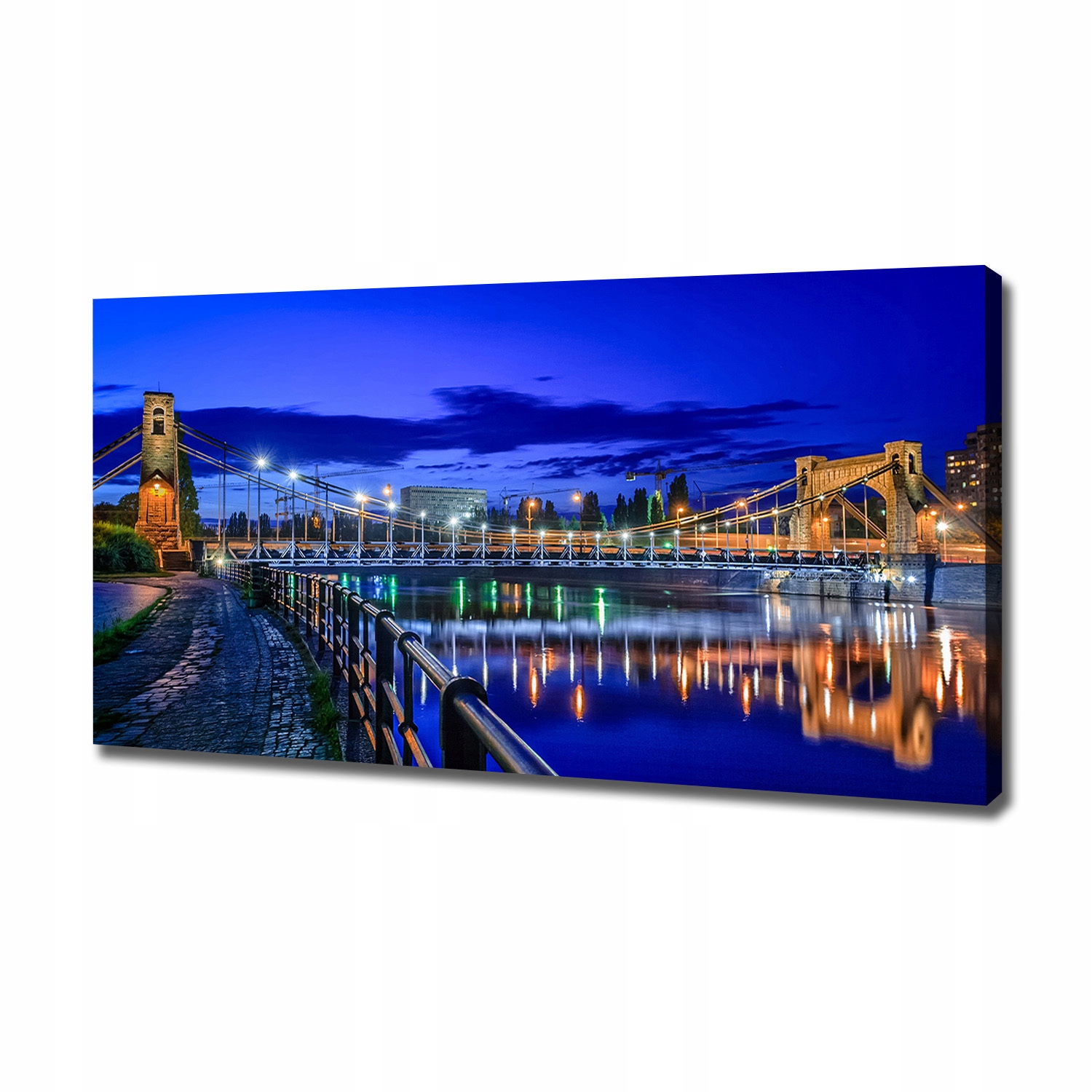 

Duży foto obraz na płótnie Wrocław nocą 120x60 cm