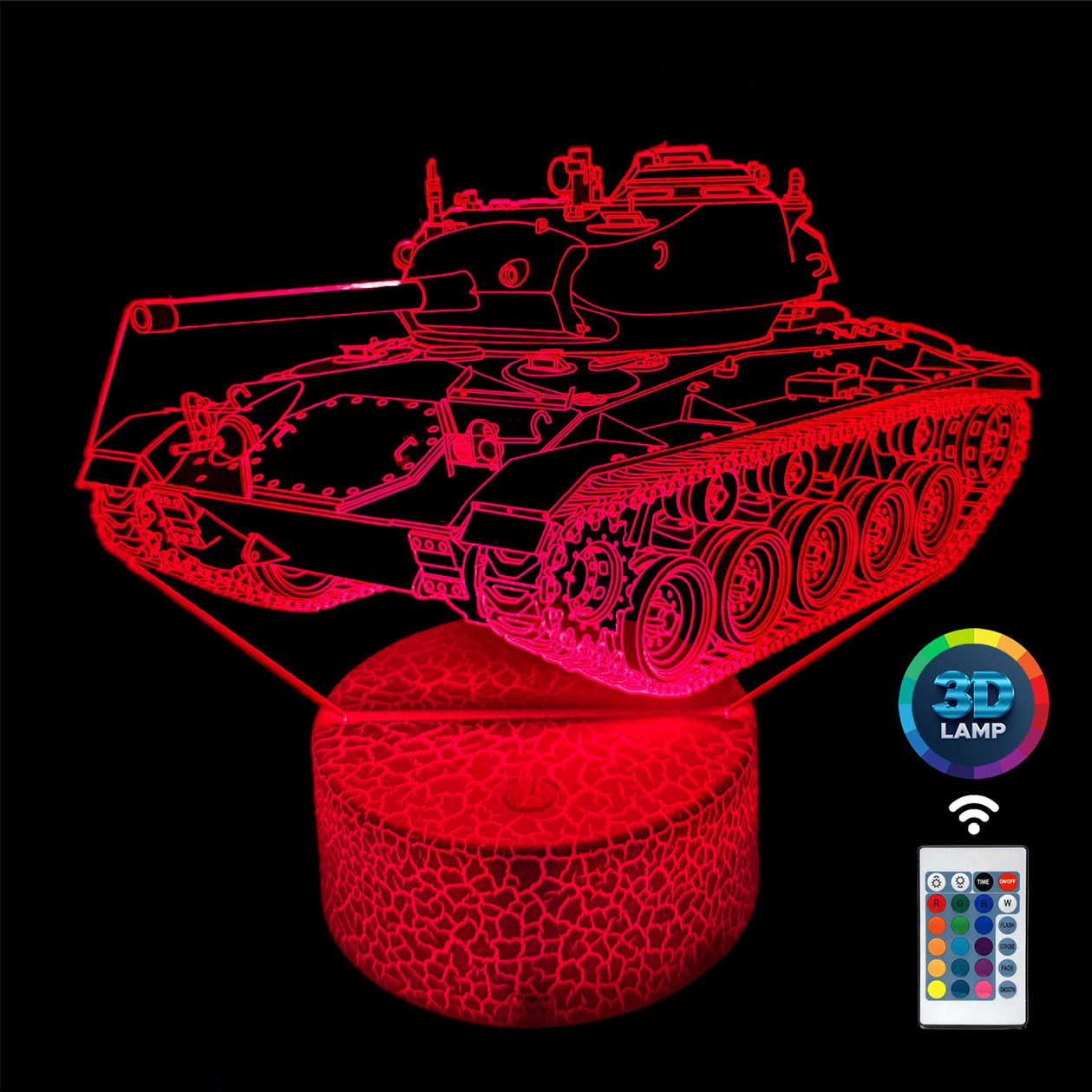 Lampka nocna Czołg 3D LAMP LED Marka inna