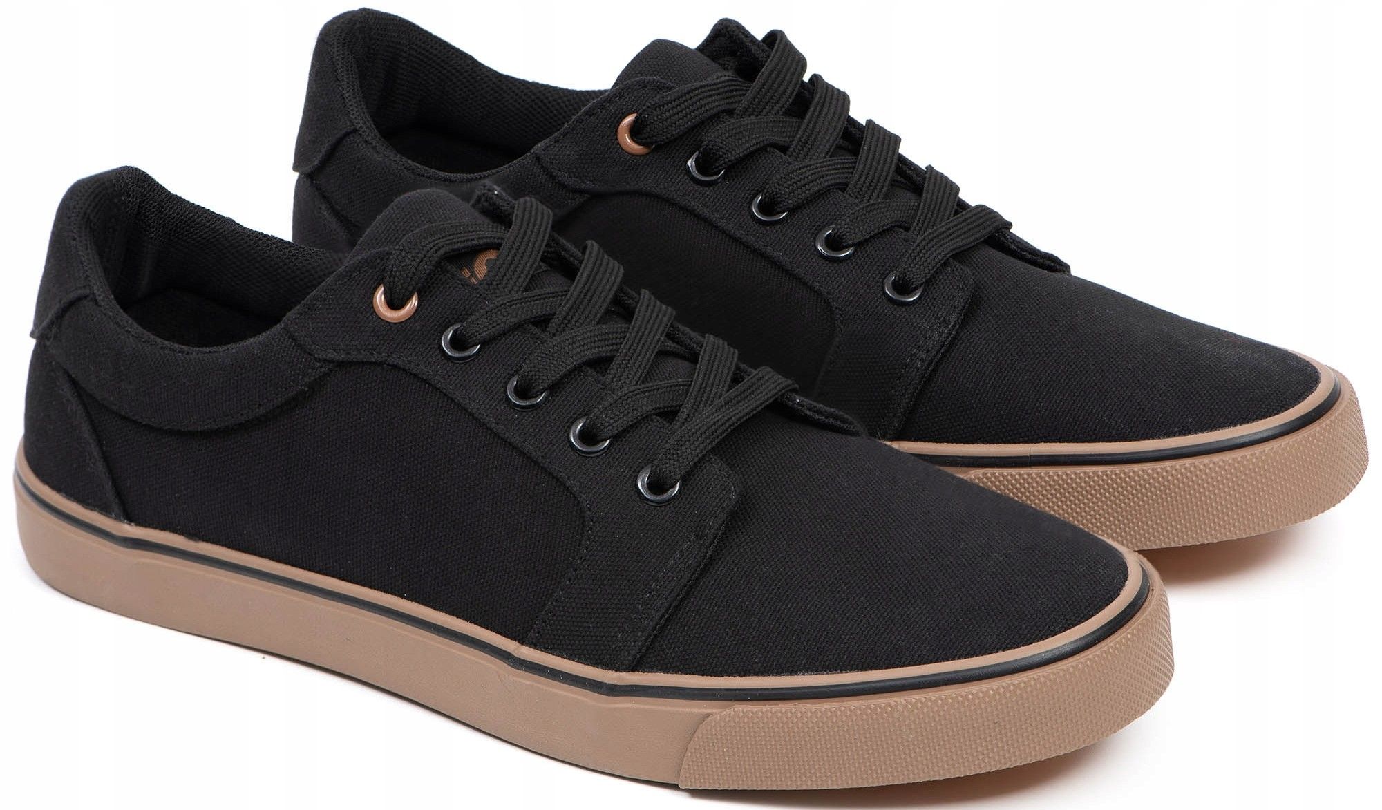 Buty Fox Trampki Black Canvas Shoe Tenisówki 45