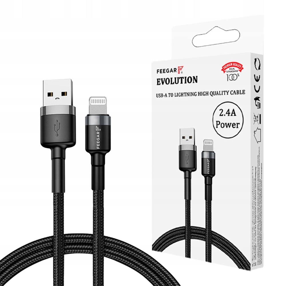 

Feegar Kabel Usb do iPhone 13 Pro 12 11 10 X 8 7