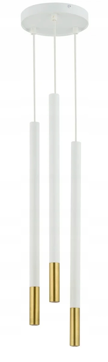 Moderná závesná lampa 3xG9 bielo-zlatá Sopel Due Sigma Lighting