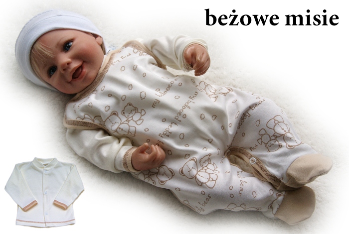 

Śpiochy śpioszki kaftanik 62 rozpinane bawełniane