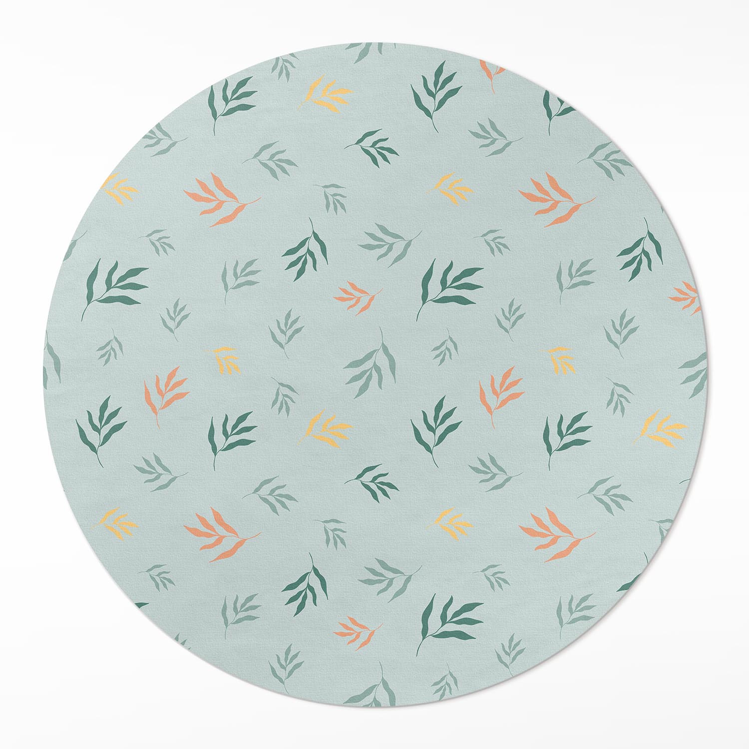 Okrúhly vinylový koberec Obývacia izba Malé vetvičky s rastlinnými motívmi boho ⌀ 150 cm