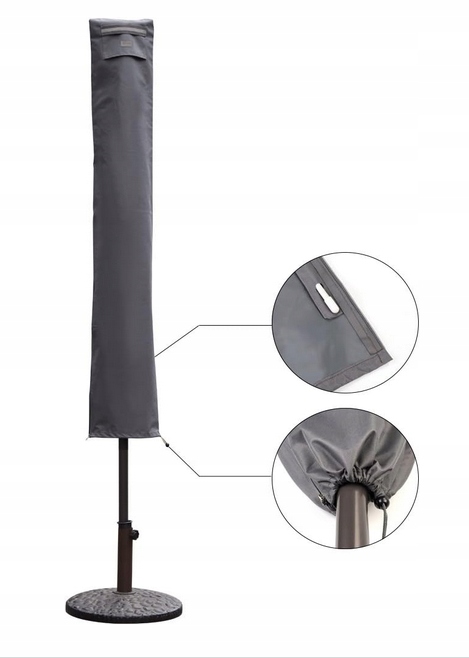 Sekey Pokrowiec Ochronny na Parasol Szary 170x27,5/33,5 cm Producent Sekey