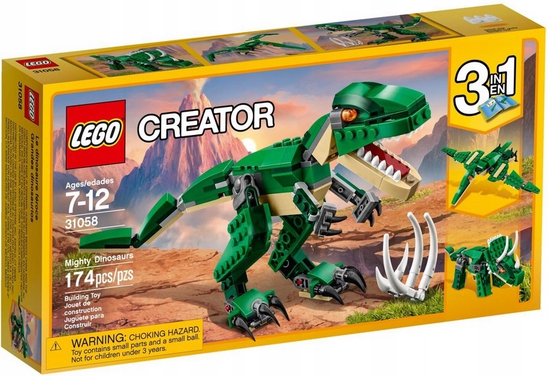 

Lego Creator 3W1 Potężne Dinozaury Samolot 31058