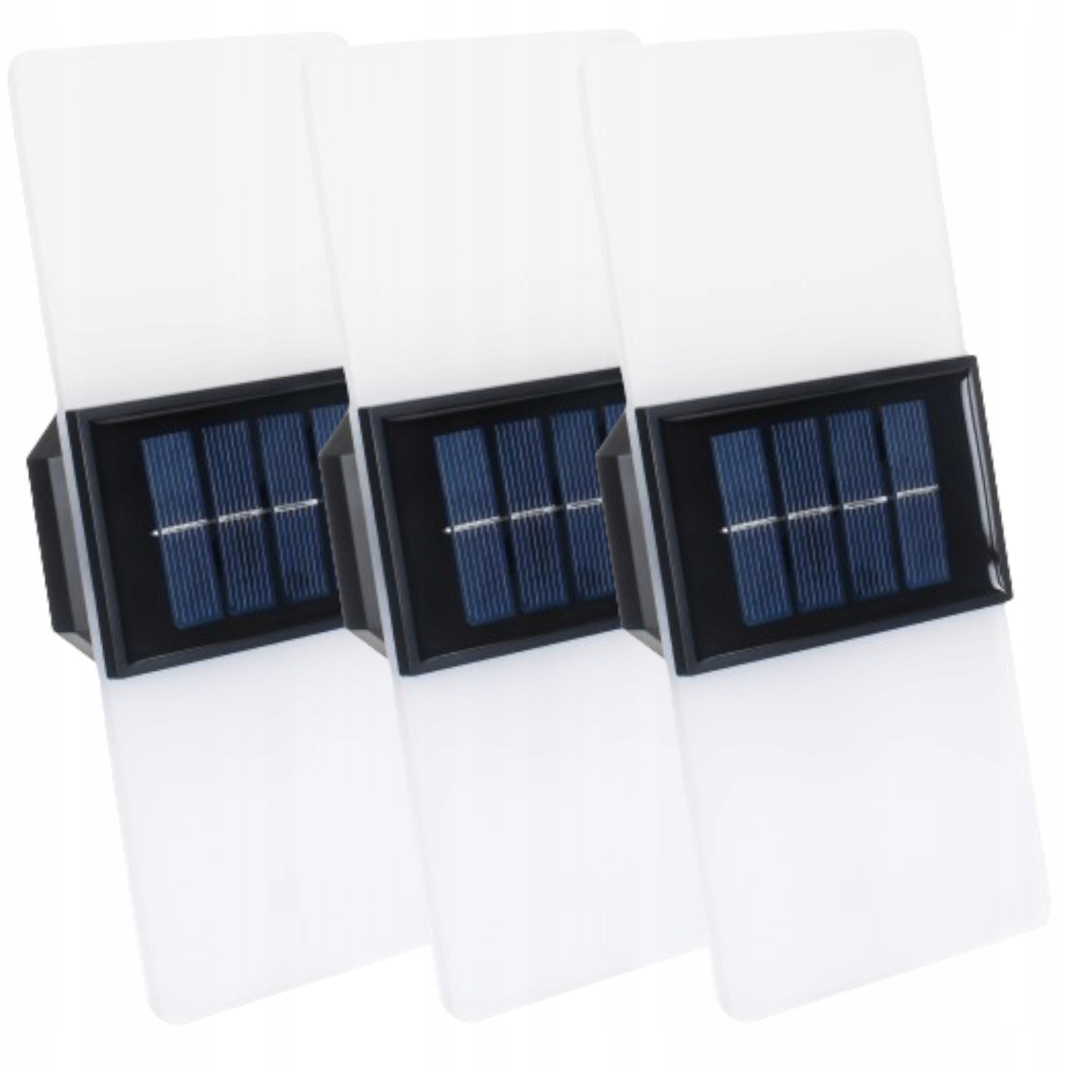 3x Solární nástěnné svítidlo Solární lampa Akryl Led Venkovní vodotěsný senzor