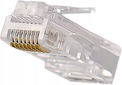 10x Wtyk Złącze Końcówka RJ-45 Przelotowy RJ kat 5 na Kabel Skrętka LAN UTP Producent Inna