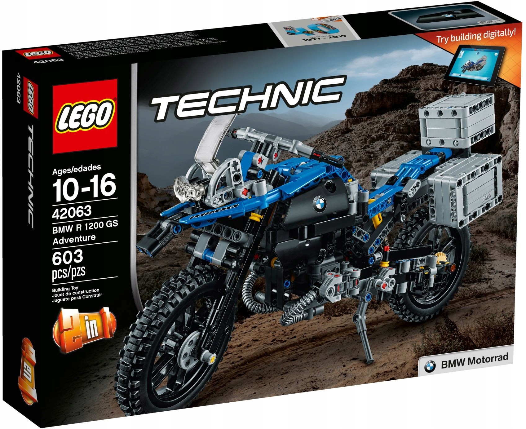 Klocki Lego Technic Zestaw Motocykl Motor Bmw R 1200 Gs 42063