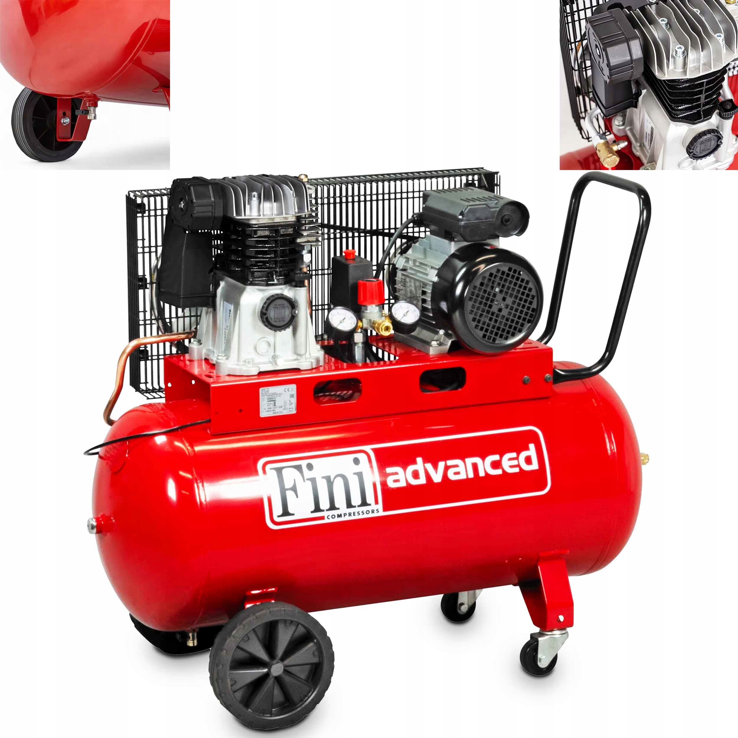 Kompresor olejowy Fini Mk 103-100-3M 100L 3KM włoski 365 l/min 230V 10bar