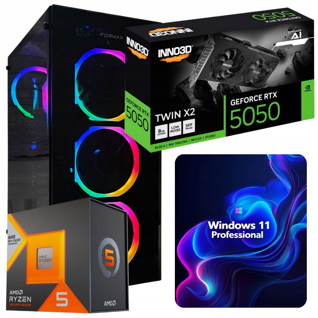 Herní Set Thunderblade R5 7500F/32GB/RTX5050/1TB SSD/W11