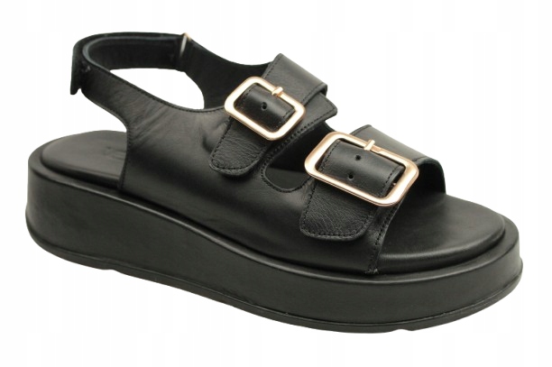 Sandály Venezia H022LEBLOBS045 37 Černé s vyvýšenou podrážkou