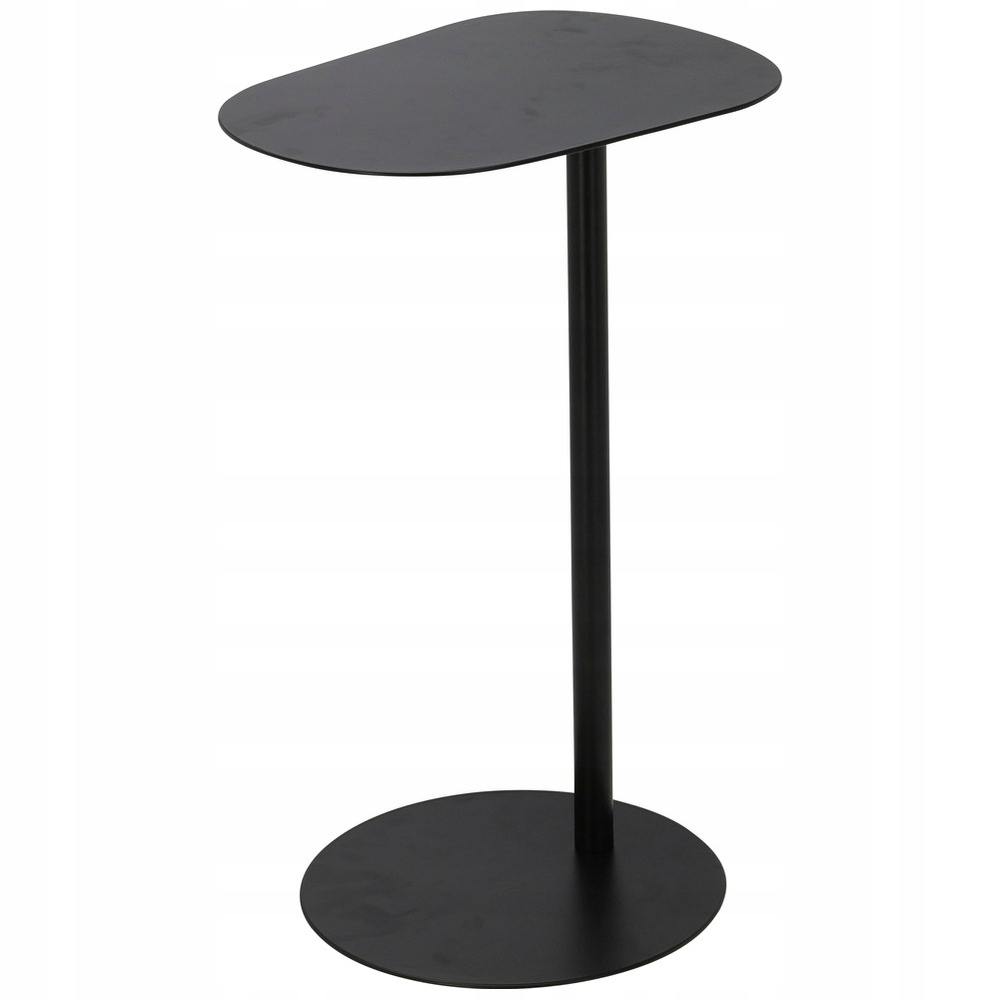 Kávový stolek kovový černý boční pomocný na pohovku křesla