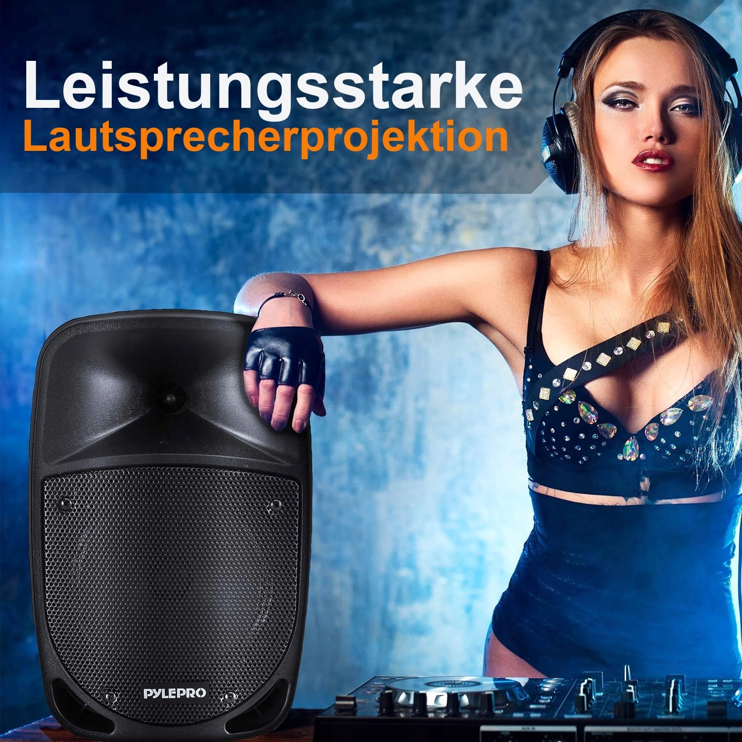 PYLE Przenośna Karaoke Maszyna Bluetooth 800W Zestaw Głośnik Party LED — miniatura 4