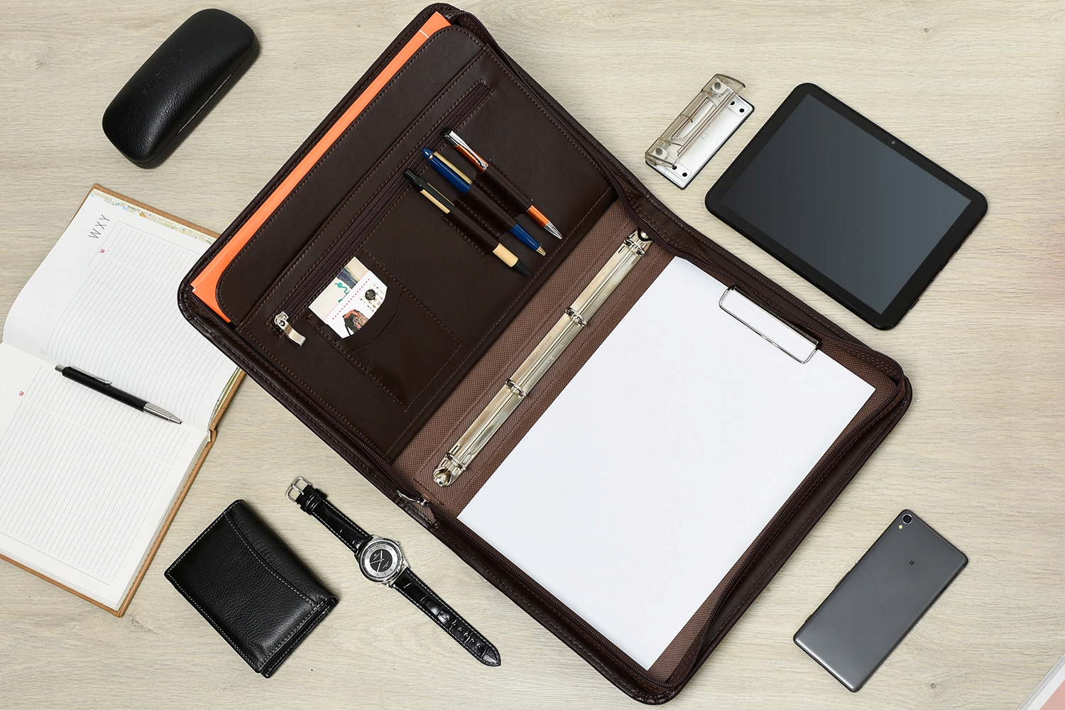 Beltimore męski biwuar aktówka teczka organizer A4 Materiał dominujący skóra ekologiczna