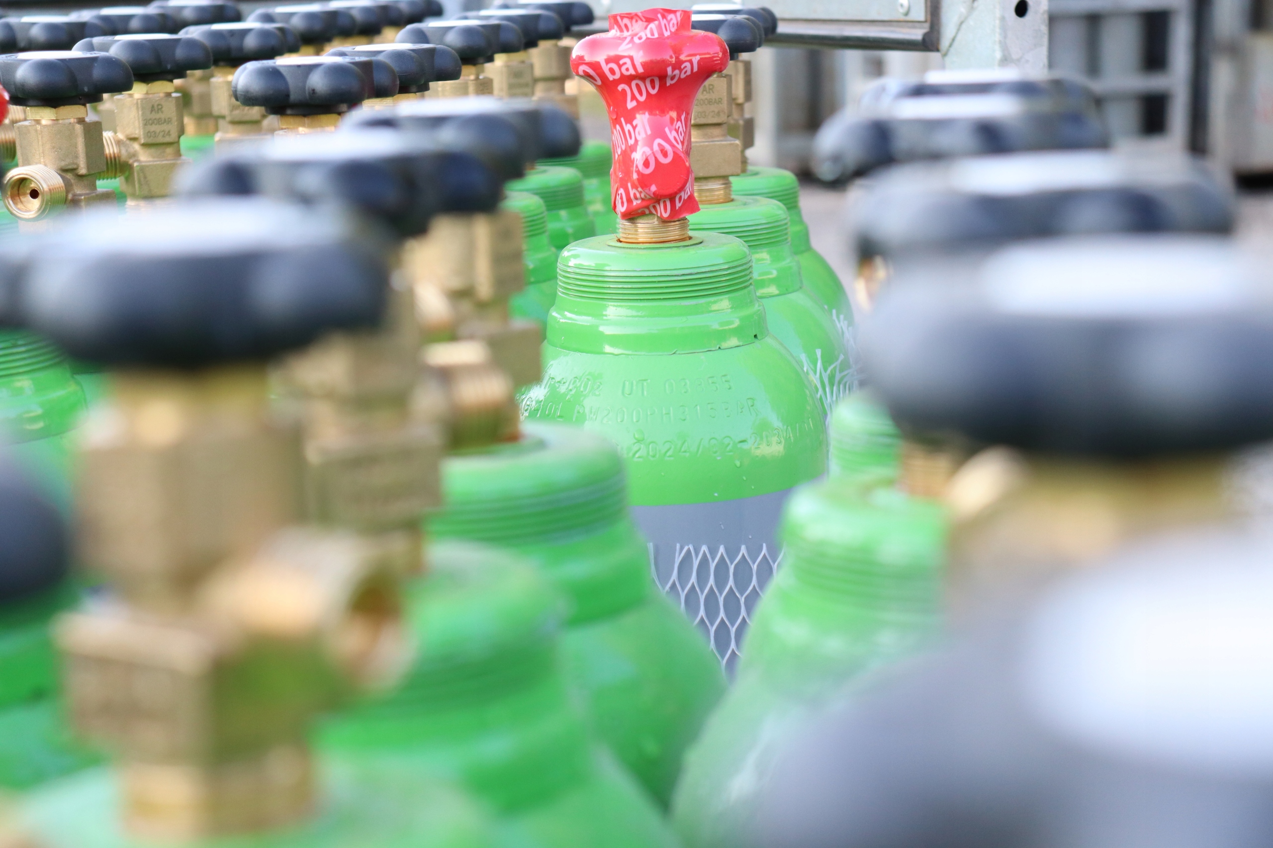 Lahev argon mix co2 oxid uhličitý dusík vodík 50 Ks 150 bar