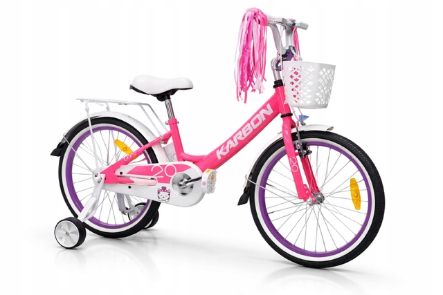 Rower Dziecięcy 20" Karbon Tiara dla dziewczynki różowy