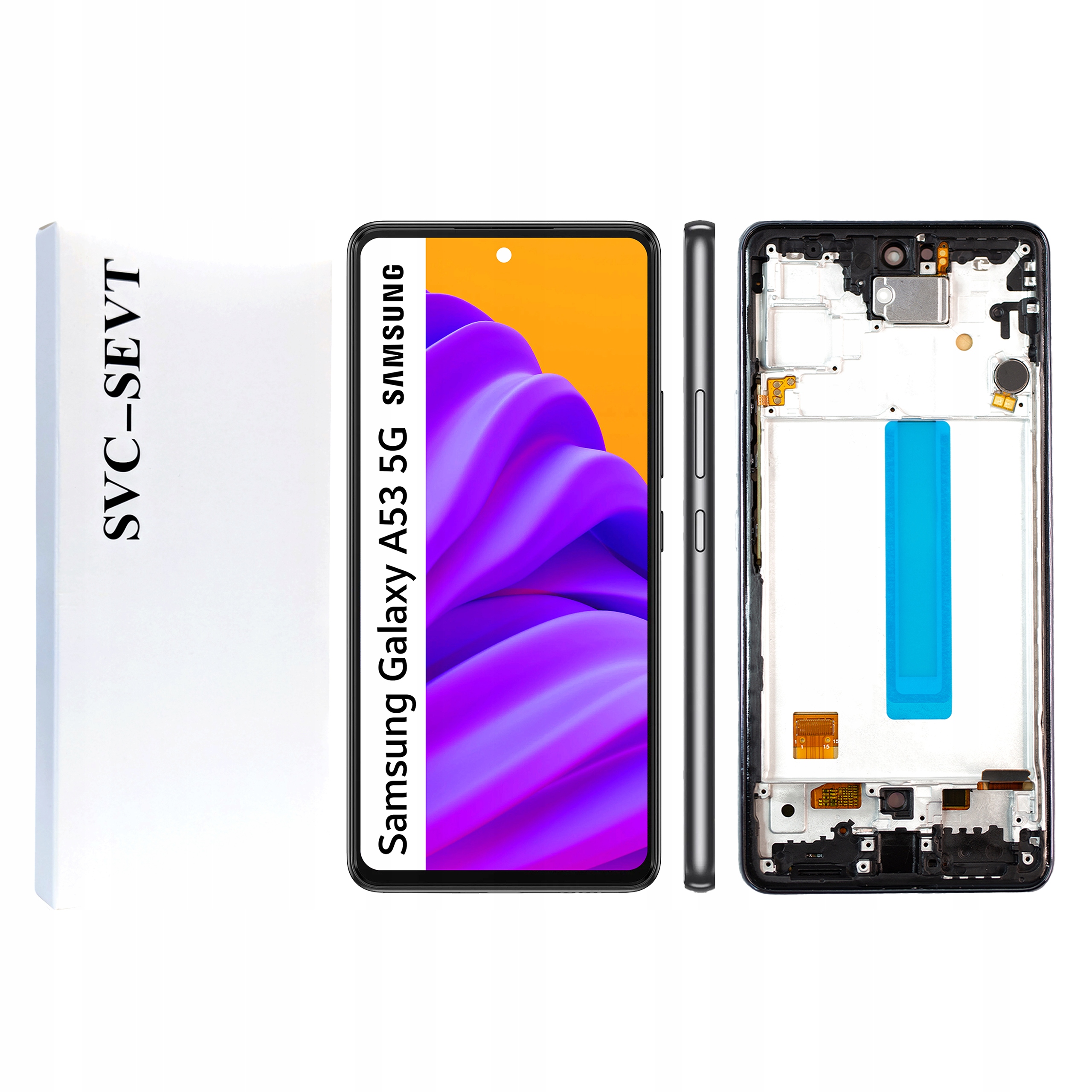 Displej s rámčekom pre Samsung A53 Originál Zila Display Panel LCD Black