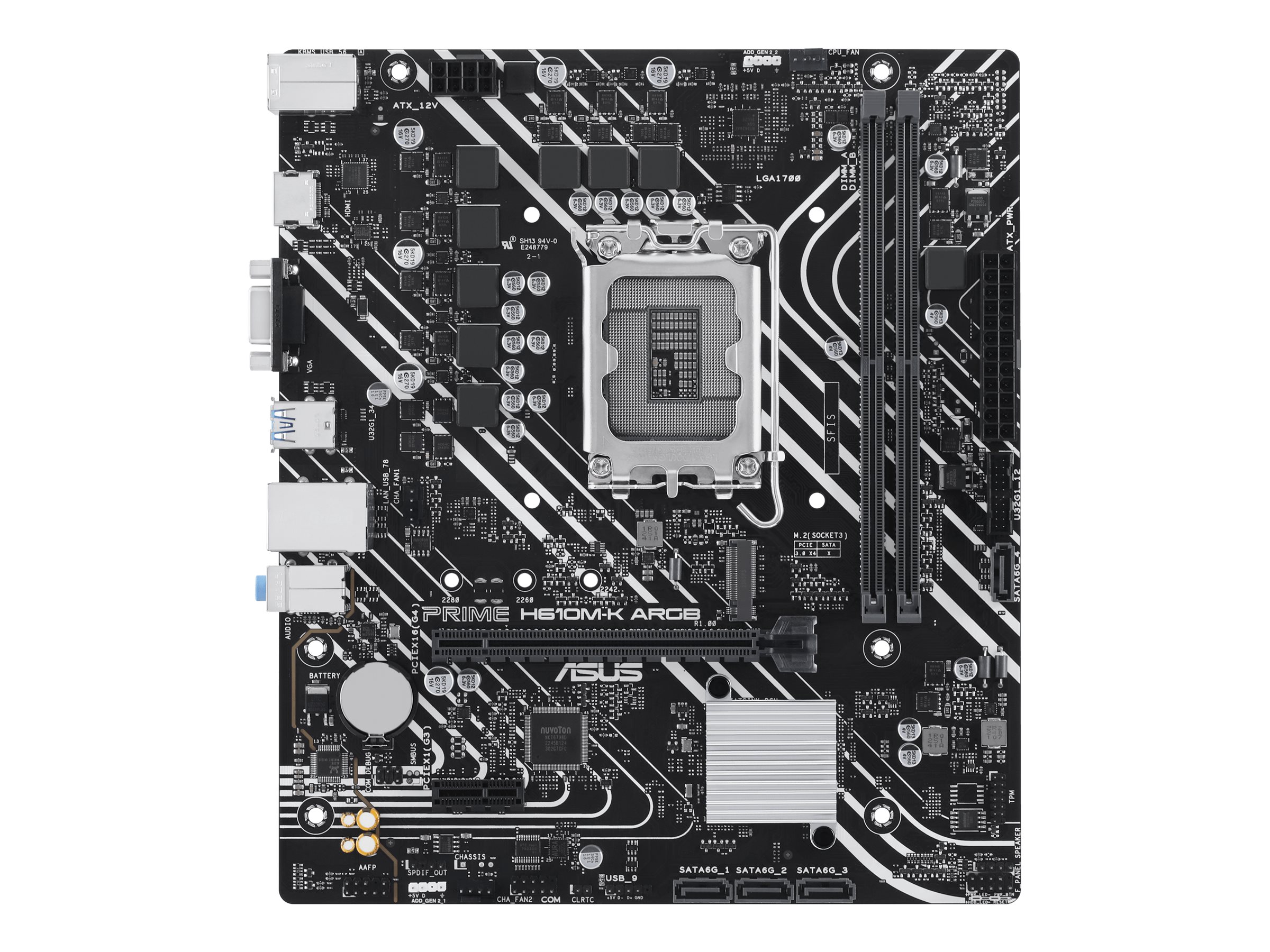 Płyta główna Asus Prime H610M-K Argb LGA1700 DDR5 2 DIMM Slots