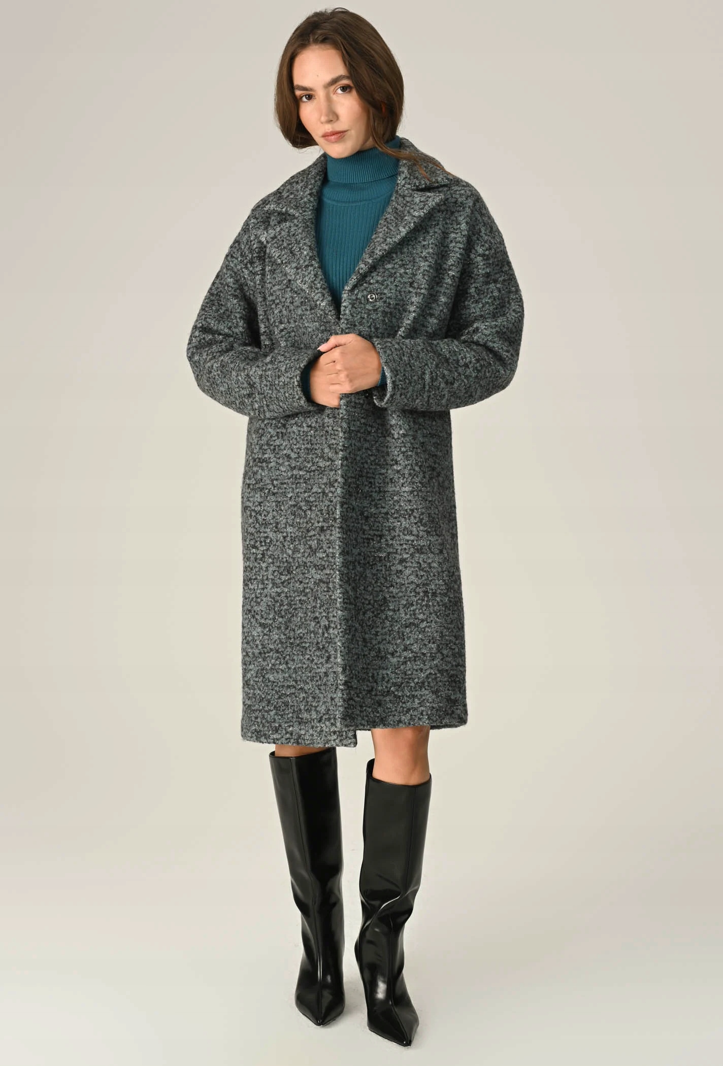 Femestage Melanżowy płaszcz 44