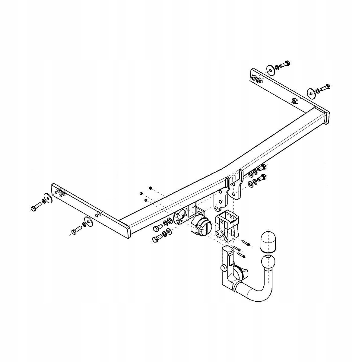 Hak holowniczy Wypinany Seat Altea Minivan 04-15 MODUŁ 13 PIN GRATIS Nowy Producent Steinhof