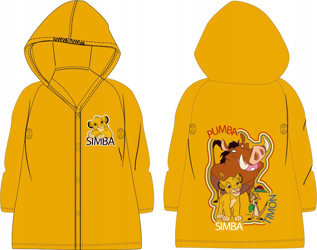 

Płaszcz przeciwdeszczowy Król Lew Simba 98/104
